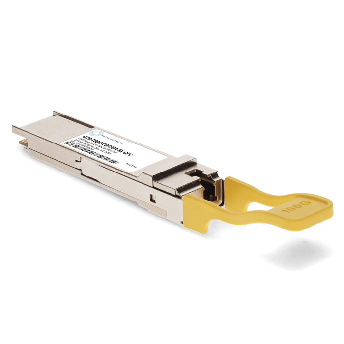 MSA and TAA 100GBase-BX CWDM4 QSFP28 Transceiver (SMF, 1270nm to 1330nm, 2km, ALC, DOM)