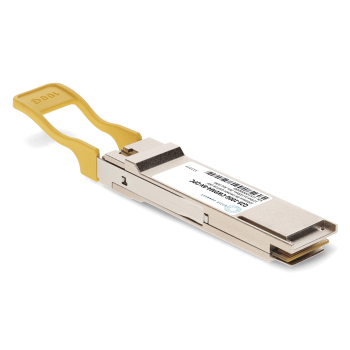 MSA and TAA 100GBase-BX CWDM4 QSFP28 Transceiver (SMF, 1270nm to 1330nm, 2km, ALC, DOM)