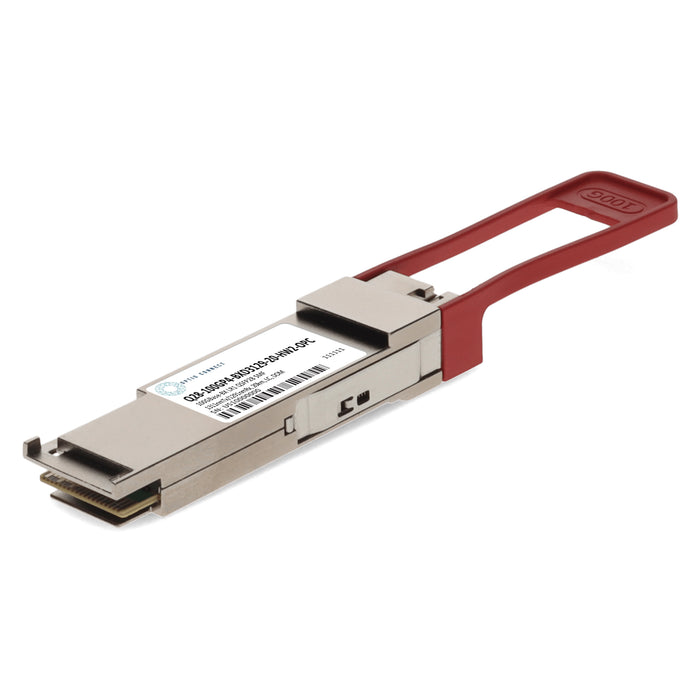 Huawei® Compatible TAA 100GBase-BX LR1 PAM4 QSFP28 Transceiver Single Lambda (SMF, 1311nmTx/1291nmRx, 20km, LC, DOM)