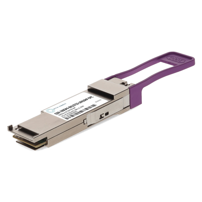 HP® Compatible TAA 100GBase-BX QSFP28 Transceiver Single Lambda (SMF, 1271nmTx/1331nmRx, 10km w/FEC, LC, DOM)