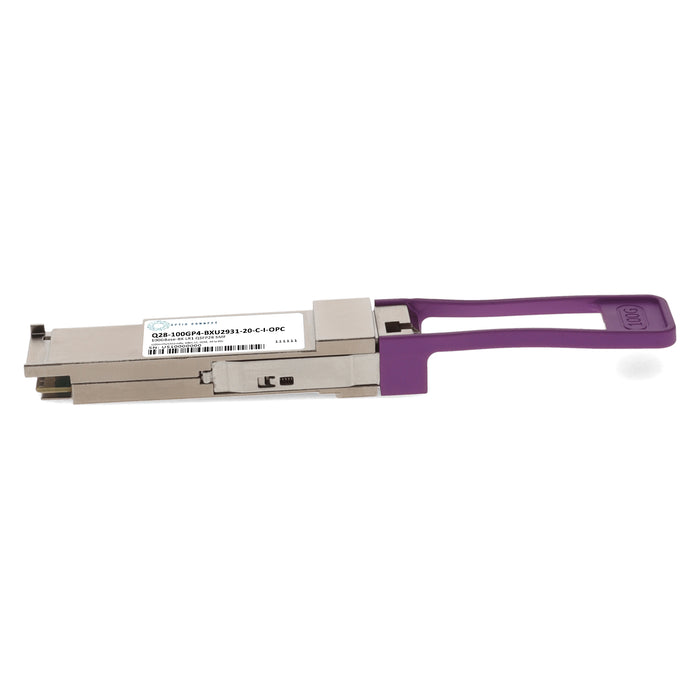 Cisco® Compatible TAA 100GBase-BX LR1 PAM4 QSFP28 Transceiver Single Lambda (SMF, 1291nmTx/1311nmRx, 20km, LC, DOM, -40 to 85C)