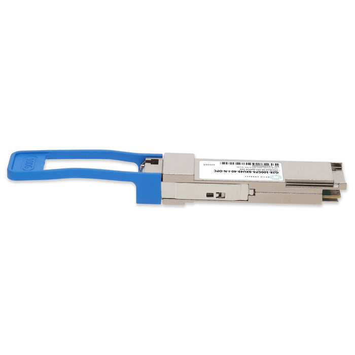 Alcatel-Lucent Nokia® Compatible TAA 100GBase-BX ER1 PAM4 QSFP28 Transceiver Single Lambda (SMF, 1304.58nmTx/1309.14nmRx, 40km, LC, DOM)