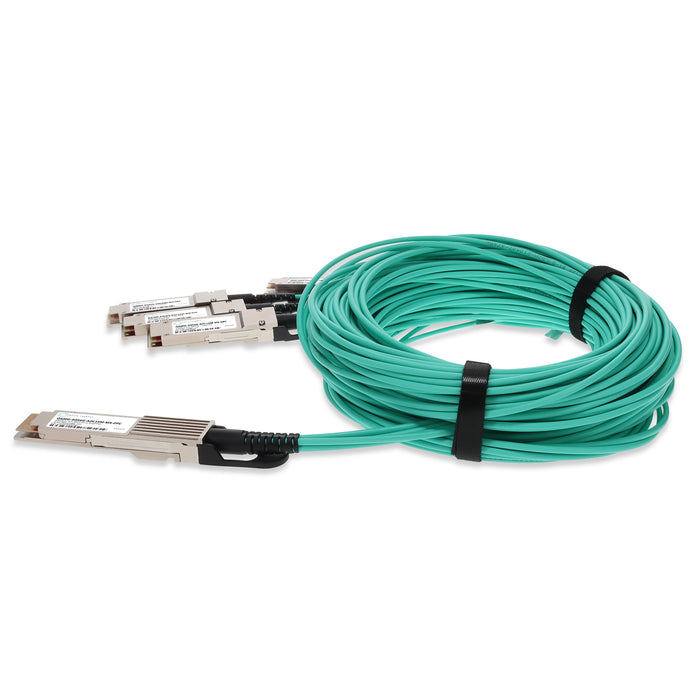 Mellanox Compatible 400GBase-AOC QSFP-DD to 4xQSFP56 PAM-4 Active Optical Cable (850nm, MMF, 15m) CMIS 3.0