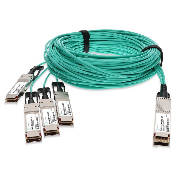 Mellanox Compatible 400GBase-AOC QSFP-DD to 4xQSFP56 PAM-4 Active Optical Cable (850nm, MMF, 3m) CMIS 3.0