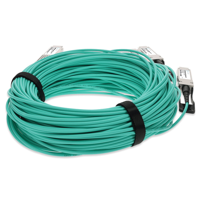 Arista Networks Compatible 400GBase-AOC QSFP-DD to 4xQSFP56 PAM-4 Active Optical Cable (850nm, MMF, 40m) CMIS 3.0