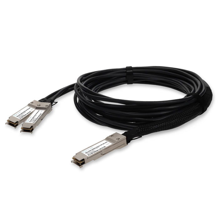 Mellanox Compatible TAA 200GBase-CU QSFP56 to 2xQSFP56 Infiniband HDR Direct Attach Cable (Passive Twinax, 0.5m, LSZH)