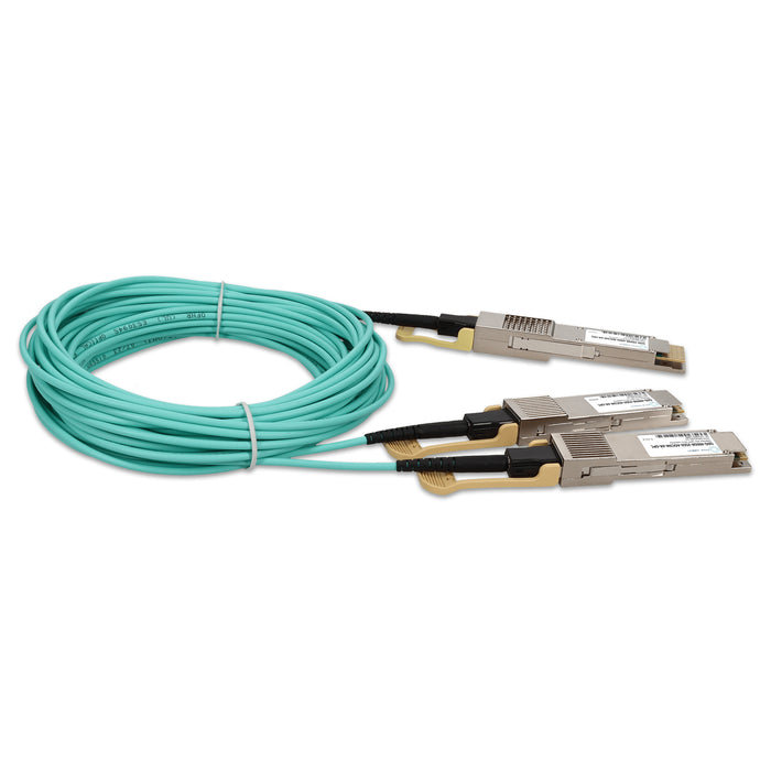 Arista Networks Compatible TAA 400GBase-AOC QSFP-DD to 2xQSFP56 Active Optical Cable (850nm, MMF, 5m)
