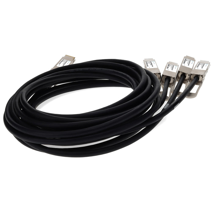 Cisco QDD-4QSFP28-400-CU1M Compatible TAA Compliant 200GBase-CU QSFP-DD 200G to 4xQSFP28 50G NRZ Direct Attach Cable (Passive Twinax, 1m)