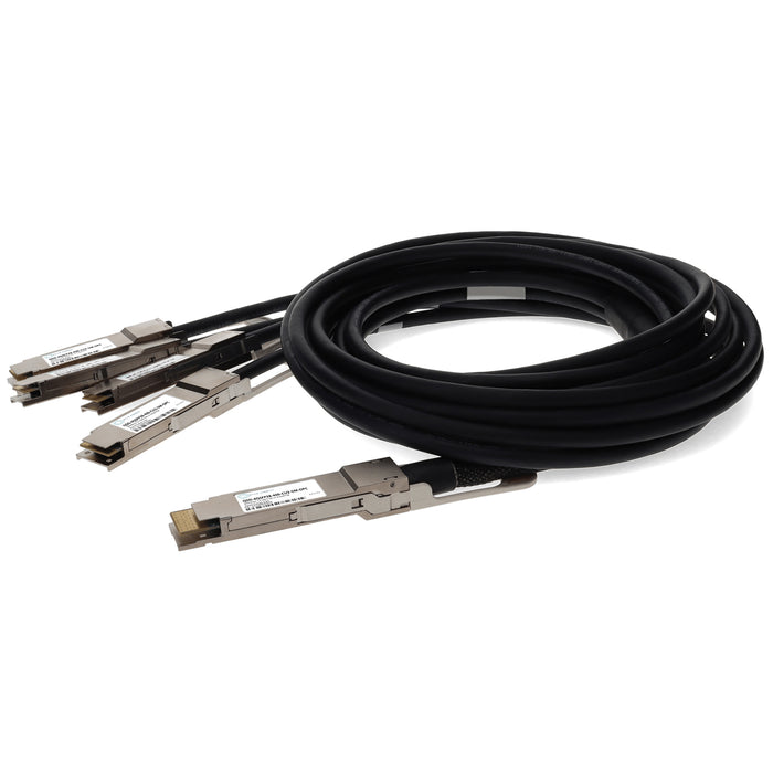 Cisco QDD-4QSFP28-400-CU2-5M Compatible TAA Compliant 200GBase-CU QSFP-DD 200G to 4xQSFP28 50G NRZ Direct Attach Cable (Passive Twinax, 2.5m)