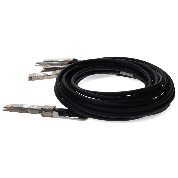 Cisco QDD-4QSFP28-400-CU2-5M Compatible TAA Compliant 200GBase-CU QSFP-DD 200G to 4xQSFP28 50G NRZ Direct Attach Cable (Passive Twinax, 2.5m)
