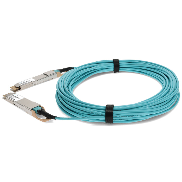 Dell Compatible TAA 400GBase-AOC QSFP-DD to QSFP-DD Active Optical Cable (850nm, MMF, 20m)