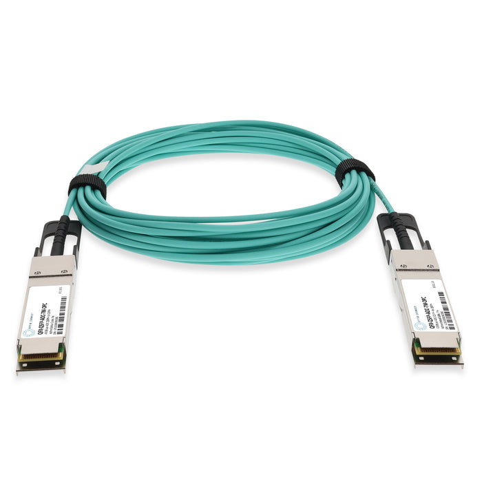 Juniper Networks Compatible TAA Compliant 40GBase-AOC QSFP+ to QSFP+ Active Optical Cable (850nm, MMF, 7m)