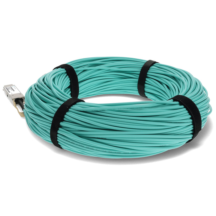 Cisco QSFP-100G-AOC93FT Compatible TAA Compliant 100GBase-AOC QSFP28 Active Optical Cable (850nm, MMF, 93ft)
