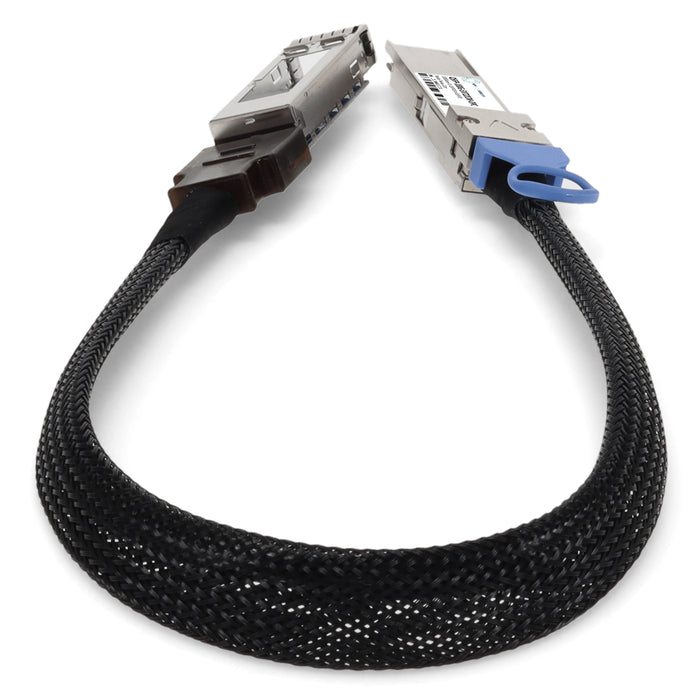 100GBase-CU QSFP28 to QSFP28 Male to Female Direct Attach Extension Cable (Passive Twinax, 22cm, 30AWG)