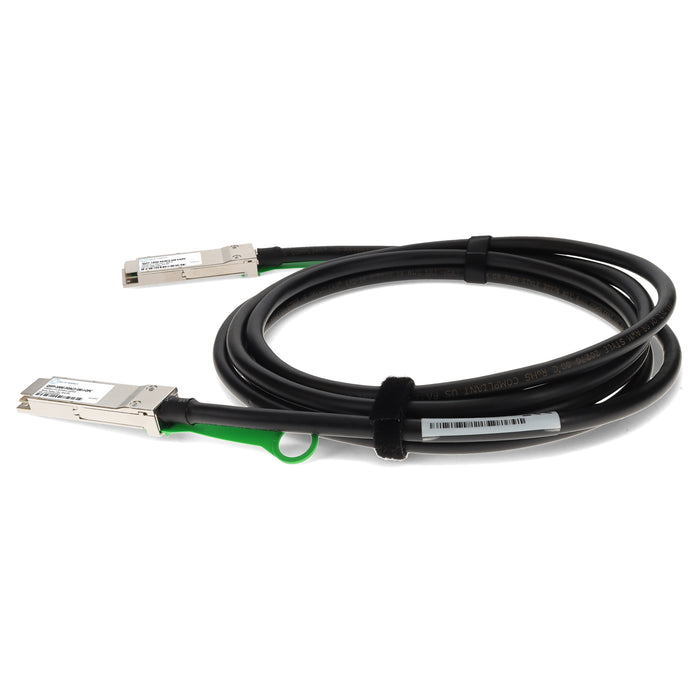 MSA and TAA Compliant 100GBase-CU QSFP28 to QSFP28 Direct Attach Cable (Passive Twinax, 2.5m, 26AWG, -40 to 85C)
