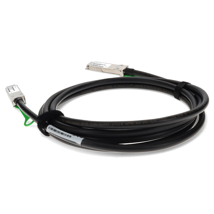 MSA and TAA Compliant 100GBase-CU QSFP28 to QSFP28 Direct Attach Cable (Passive Twinax, 2.5m, 26AWG, -40 to 85C)