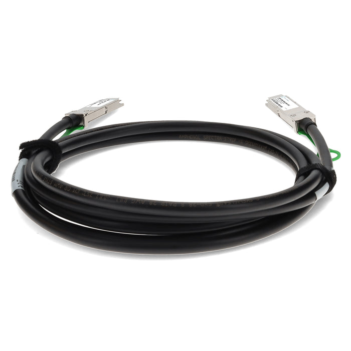 MSA and TAA Compliant 100GBase-CU QSFP28 to QSFP28 Direct Attach Cable (Passive Twinax, 2.5m, 26AWG, -40 to 85C)