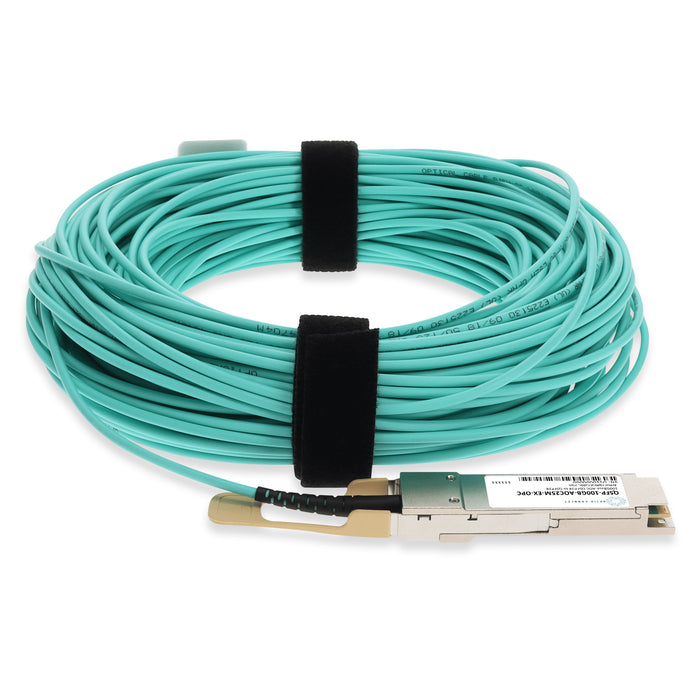 Extreme Networks Compatible TAA 100GBase-AOC QSFP28 Active Optical Cable (850nm, MMF, 25m)