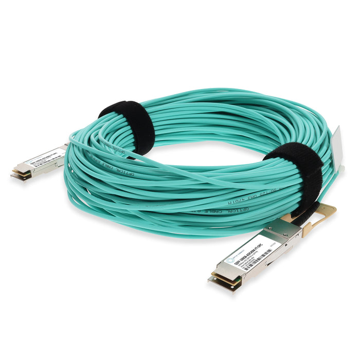 Fortinet Compatible TAA 100GBase-AOC QSFP28 Active Optical Cable (850nm, MMF, 40m)