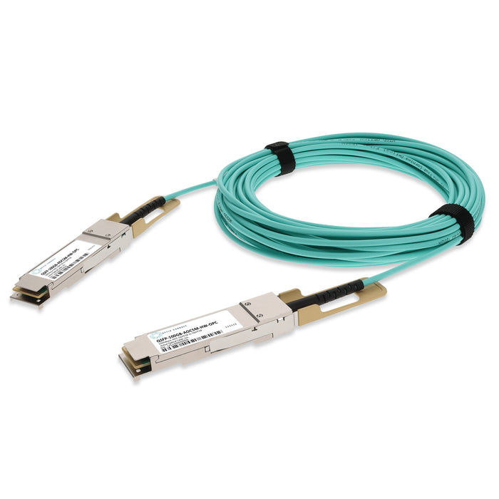 Huawei Compatible TAA 100GBase-AOC QSFP28 to QSFP28 Active Optical Cable (850nm, MMF, 5m)