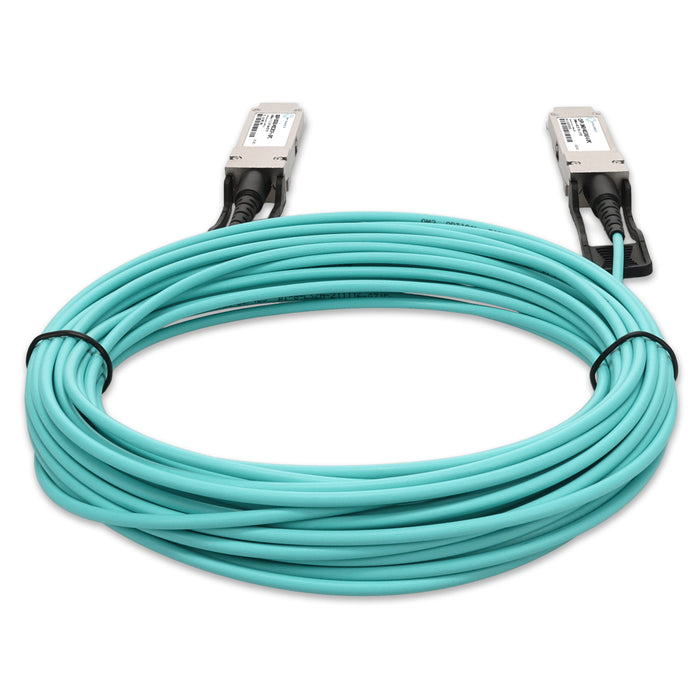 Juniper Networks Compatible TAA 100GBase-AOC QSFP28 to QSFP28 Low Power Active Optical Cable (850nm, MMF, 6m, Infiniband EDR, LSZH)