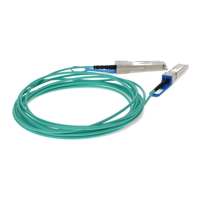 Cisco Compatible TAA Compliant 10GBase-AOC QSFP+ to SFP+ Active Optical Cable (850nm, MMF, 10m)