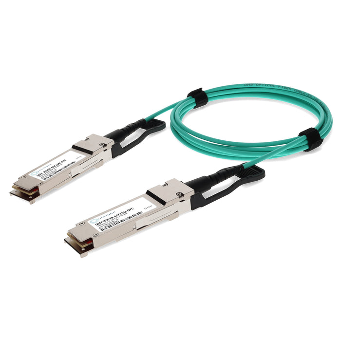 MSA and TAA Compliant 200GBase-AOC QSFP56 to QSFP56 Active Optical Cable (850nm, MMF, 15m)