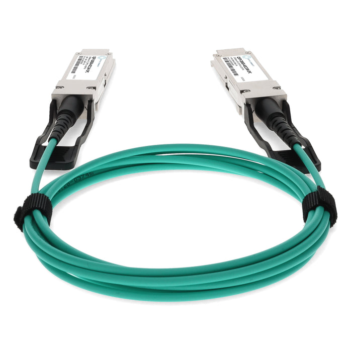 MSA and TAA Compliant 200GBase-AOC QSFP56 to QSFP56 Active Optical Cable (850nm, MMF, 15m)