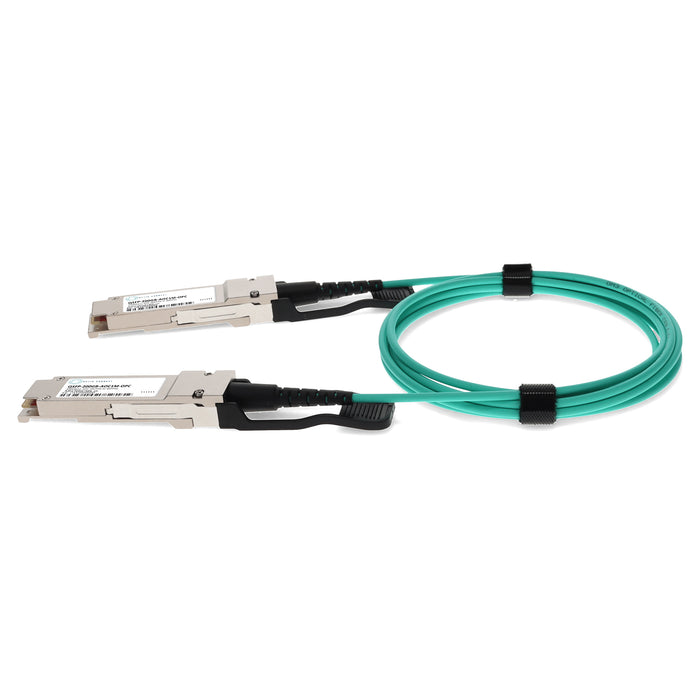 MSA and TAA Compliant 200GBase-AOC QSFP56 to QSFP56 Active Optical Cable (850nm, MMF, 1m)