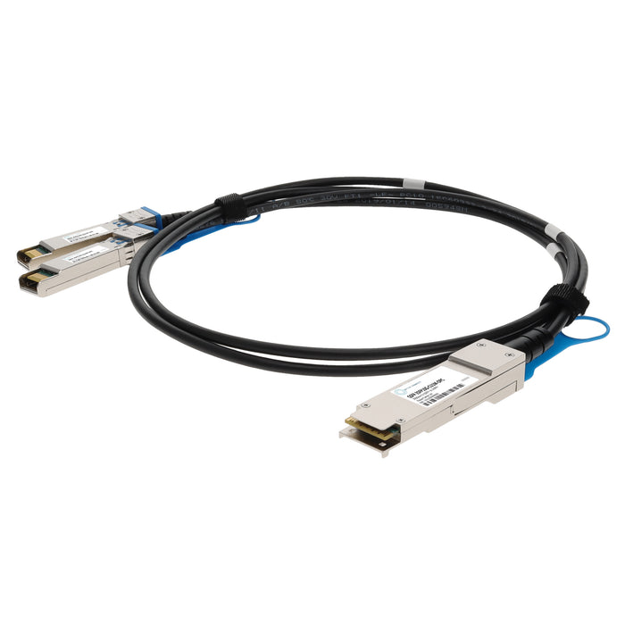 Cisco Compatible 20GBase-CU QSFP+ to 2xSFP+ Direct Attach Cable (Passive Twinax, 1m)