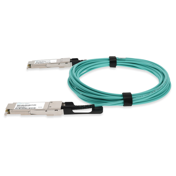 Fortinet Compatible TAA 40GBase-AOC QSFP Transceiver (Active Optical Cable, 12m, DOM)