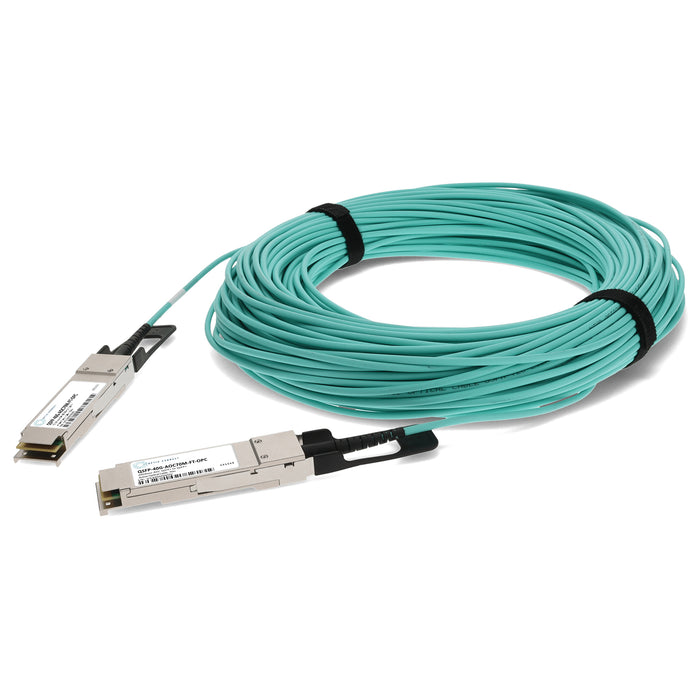 Fortinet Compatible TAA 40GBase-AOC QSFP+ to QSFP+ Active Optical Cable (850nm, MMF, 70m)