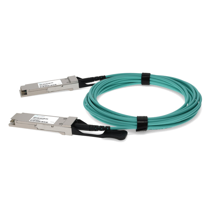 MSA and TAA Compliant 56GBase-AOC QSFP+ Active Optical Cable (850nm, MMF, 15m)