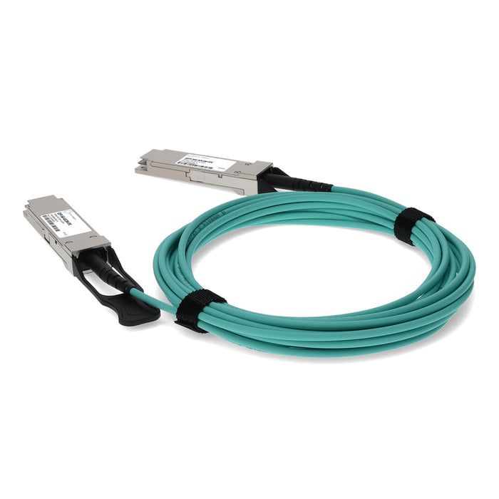 MSA and TAA Compliant 56GBase-AOC QSFP+ Active Optical Cable (850nm, MMF, 3m)