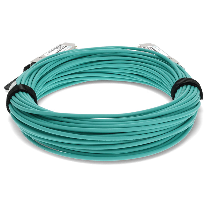 Cisco Compatible TAA Compliant 40GBase-AOC QSFP+ Active Optical Cable (850nm, MMF, 20m)