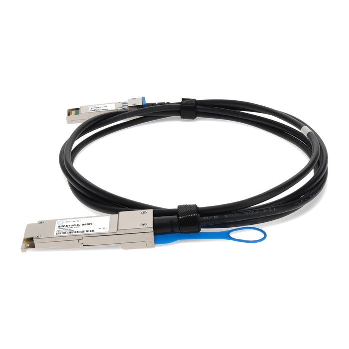 Cisco QSFP-SFP10G-CU-1M Compatible TAA Compliant 10GBase-CU QSFP+ to SFP+ Direct Attach Cable (Passive Twinax, 1m)