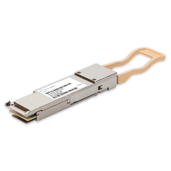 MSA and TAA 400GBase-SR4 QSFP112 Transceiver (MMF, 850nm, 50m, MPO, DOM, CMIS 5.0, Flat Top)