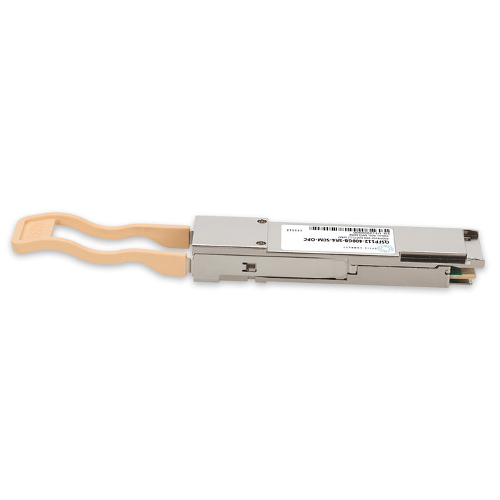 MSA and TAA 400GBase-SR4 QSFP112 Transceiver (MMF, 850nm, 50m, MPO, DOM, CMIS 5.0, Flat Top)