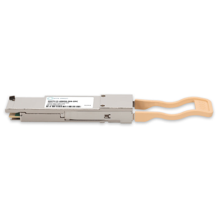 MSA and TAA 400GBase-SR4 QSFP112 Transceiver (MMF, 850nm, 100m, MPO, DOM, CMIS 5.0, Flat Top)