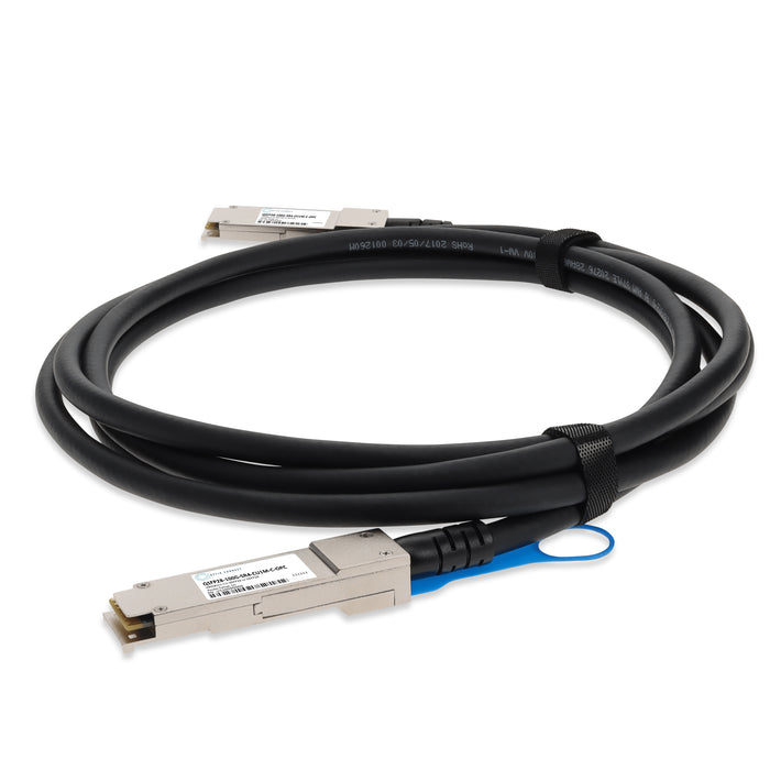 Cisco Compatible TAA Compliant 100GBase-CU QSFP28 to QSFP28 Direct Attach Cable (Passive Twinax, 1m)