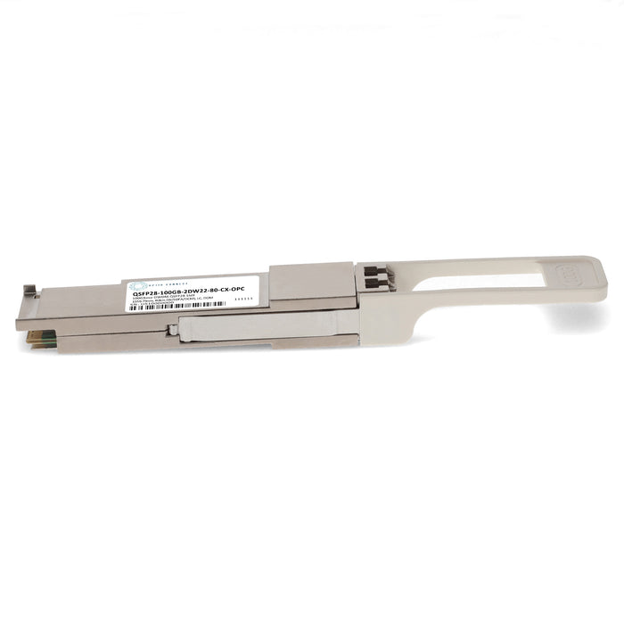 Calix® Compatible TAA 100GBase-DWDM PAM4 QSFP28 Transceiver C-Band (SMF, 1559.79nm, 80km w/EDFA/DCM, LC, DOM)