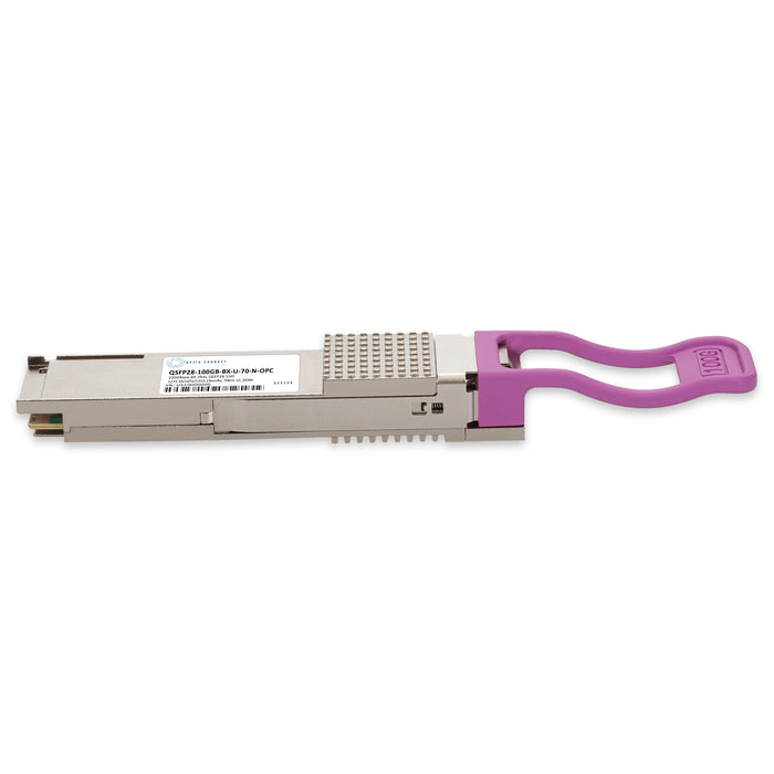 Alcatel-Lucent Nokia® Compatible TAA 100GBase-ZR4 Lite BX QSFP28 Transceiver (SMF, 1272.55nmTx/1310.19nmRx, 70km, LC, DOM)