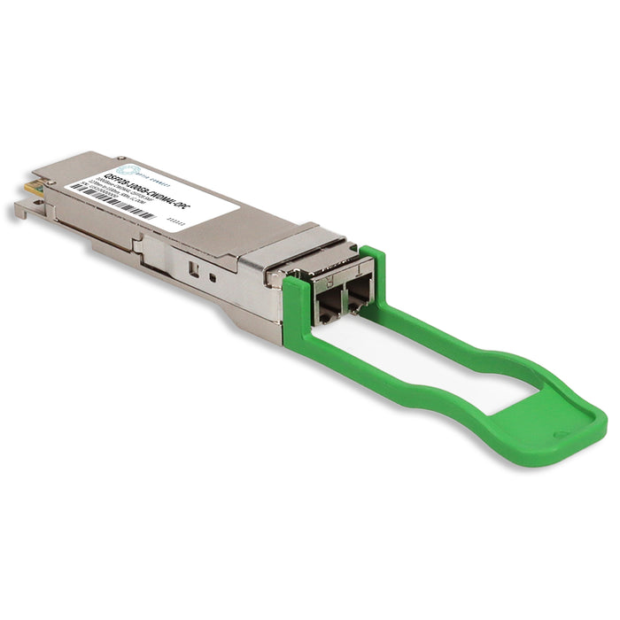 MSA and TAA 100GBase-CWDM4 QSFP28 Transceiver (SMF, 1270nm to 1330nm, 500m, LC, DOM, Limited Temp 15C to 55C)