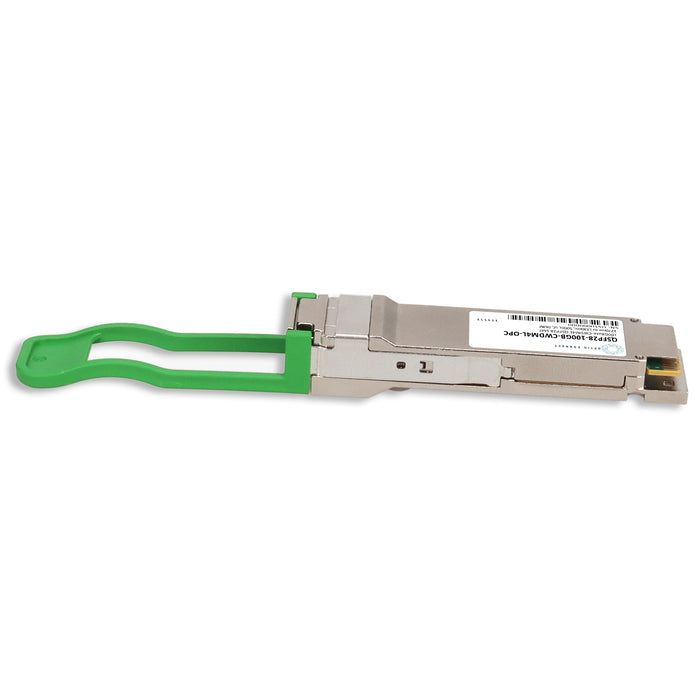 MSA and TAA 100GBase-CWDM4 QSFP28 Transceiver (SMF, 1270nm to 1330nm, 500m, LC, DOM, Limited Temp 15C to 55C)