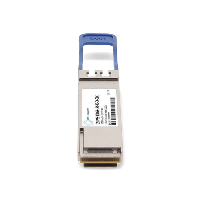 Calix® Compatible TAA 100GBase-LR4 QSFP28 Transceiver (SMF, 1295nm to 1309nm, 20km, LC, DOM)