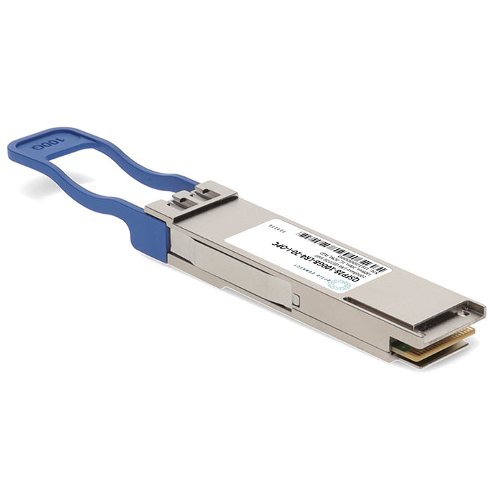 MSA and TAA 100GBase-LR4 QSFP28 Transceiver (SMF, 1310nm, LC, 20km, DOM, -40 to 85C)