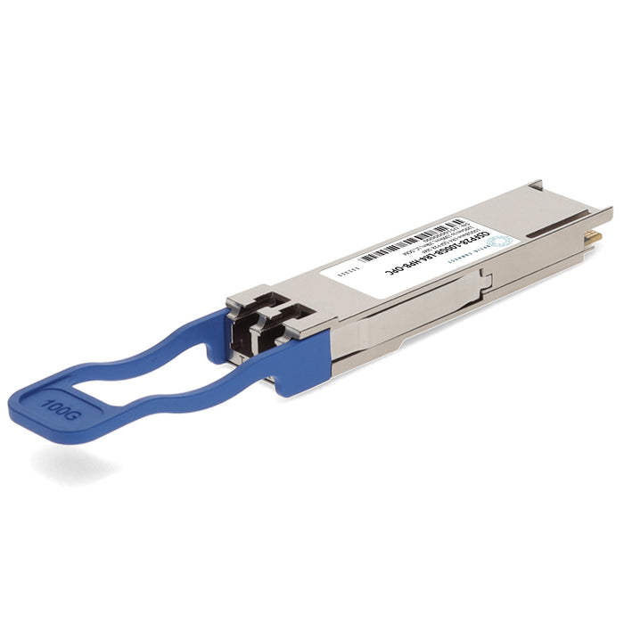 HP® Compatible TAA 100GBase-LR4 QSFP28 Transceiver (SMF, 1295nm to 1309nm, 10km, LC, DOM)