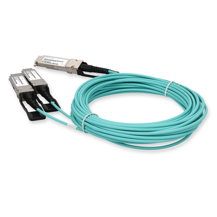 Dell Compatible TAA Compliant 100GBase-CU QSFP28 to 2xQSFP28 Active Optical Cable (850nm, MMF, 3m)