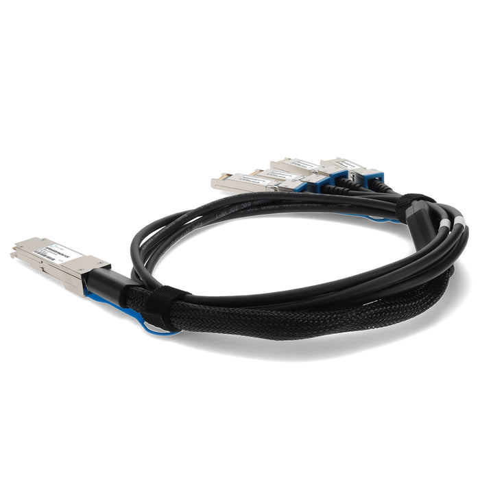 Fortinet Compatible TAA Compliant 100GBase-CU QSFP28 to 4xSFP28 Direct Attach Cable (Passive Twinax, 1m)