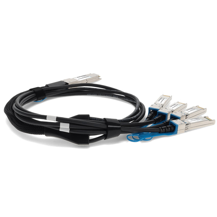 Dell Compatible TAA Compliant 100GBase-CU QSFP28 to 4xSFP28 Direct Attach Cable (Passive Twinax, 2.5m)